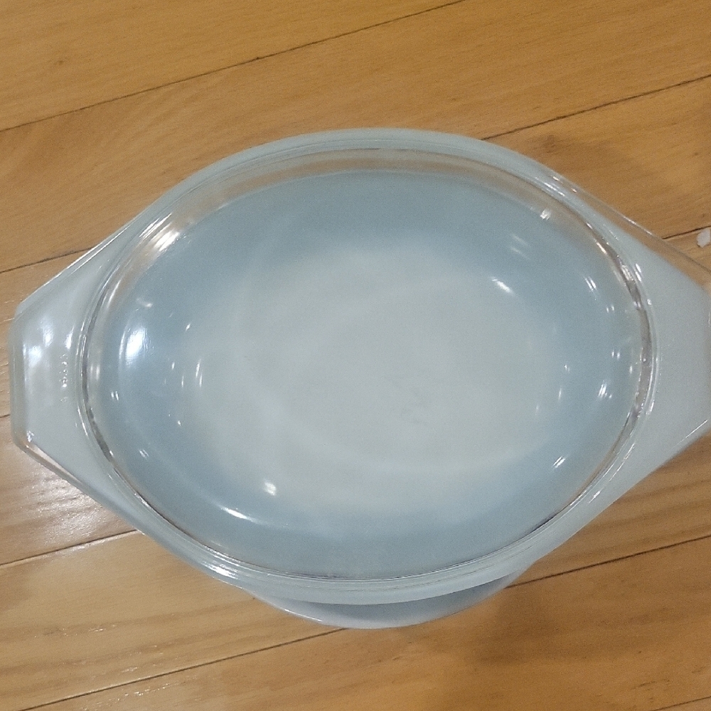 Vintage Pyrex 043 Turquoise Snowflake 1.5 Casserole Dish - Picture 5 of 15